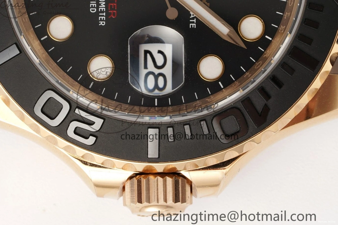 0124 Stretchable Yacht-Master 126655 C+F 1:1 Best Edition Black Ceramic Bezel on Oysterflex Rubber Strap VR 1955